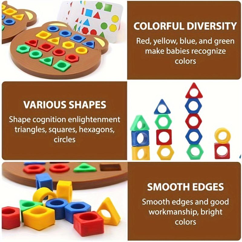 Shape Matching Game Jigsaw Puzzle Geometric Shape Quick Matching Board