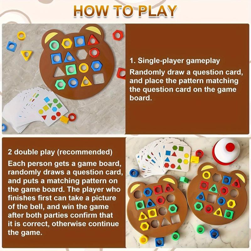 Shape Matching Game Jigsaw Puzzle Geometric Shape Quick Matching Board