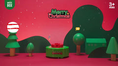 Christmas Tree Music Box with Lights and Built-In Button