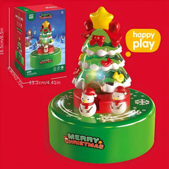 Christmas Tree Music Box with Lights and Built-In Button