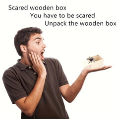 Wooden Spider Prank Box Handcrafted Joke Box Perfect For Halloween Christmas