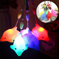 Dolphin Pendant Nightlight Colorful Luminous Gift Lanyard