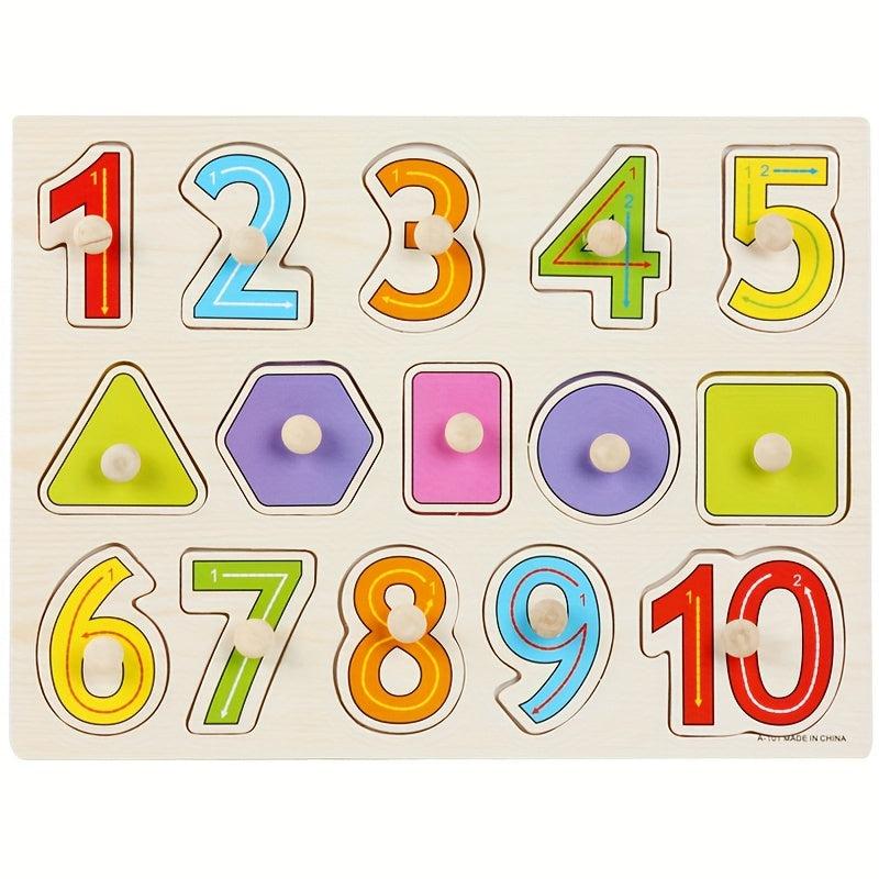 Wooden Peg Puzzle For Toddlers Preschool Educational