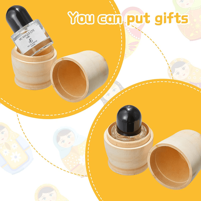 5pcs Unfinished Wooden Doll Set DIY Hand Drawn Painting Art Prop