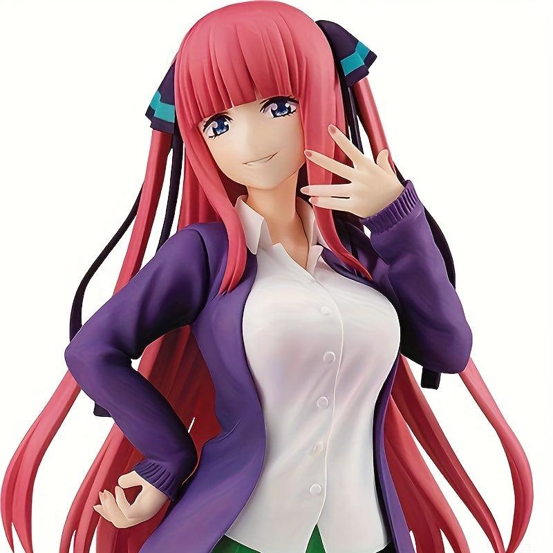 Double Ponytail Rose Hair Girl Doll Anime Action Figure Gift
