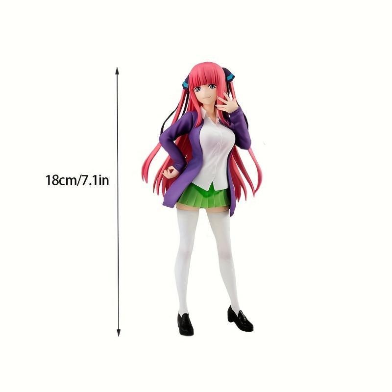 Double Ponytail Rose Hair Girl Doll Anime Action Figure Gift