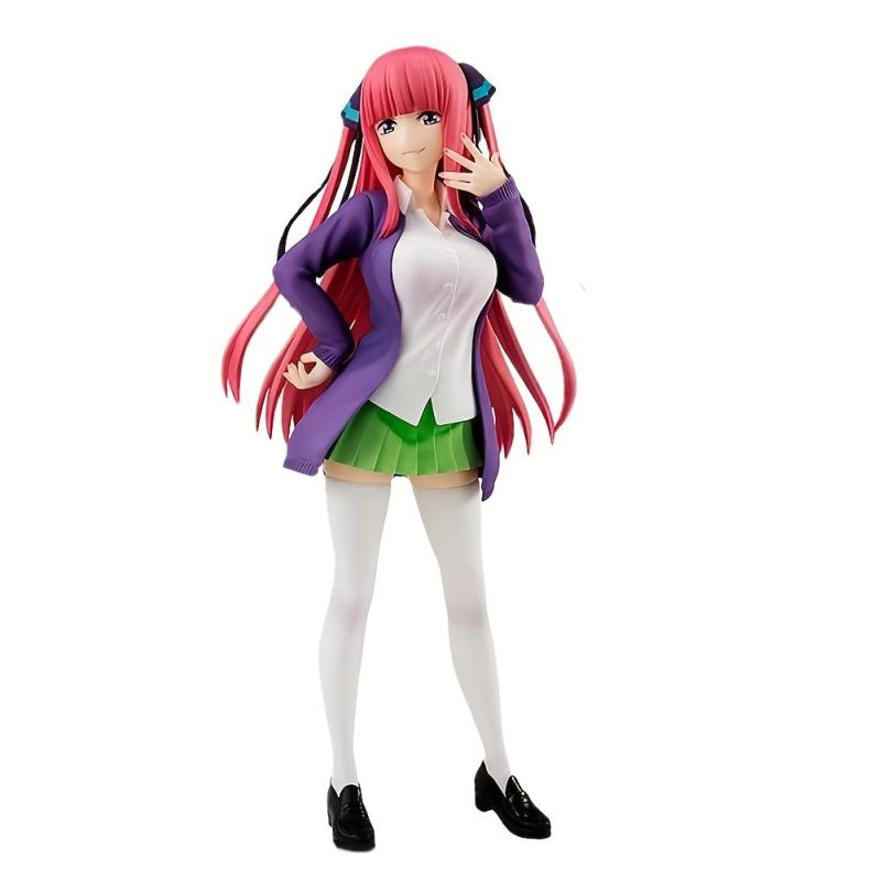 Double Ponytail Rose Hair Girl Doll Anime Action Figure Gift