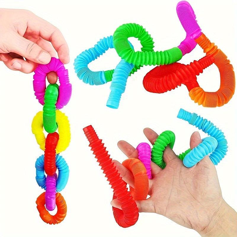 24pcs Sensory Pop Tubes Stress Relief Toys for Classroom & School
