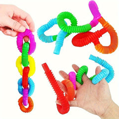 24pcs Sensory Pop Tubes Stress Relief Toys for Classroom & School