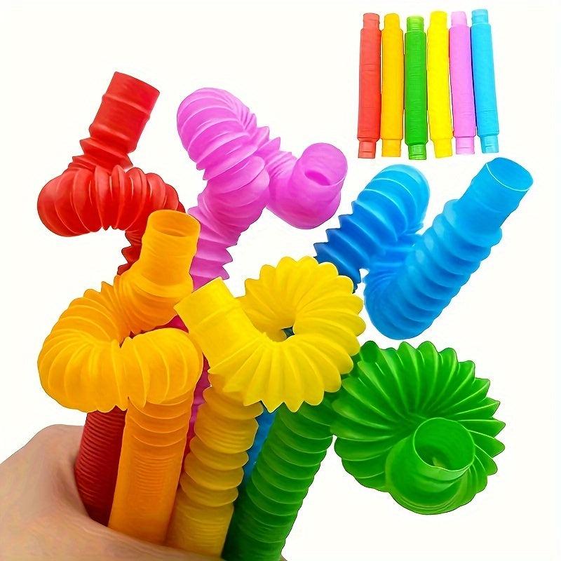 24pcs Sensory Pop Tubes Stress Relief Toys for Classroom & School