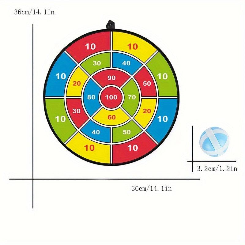 Dart Board Set Sticky Ball Indoor Outdoor Fun Party Games
