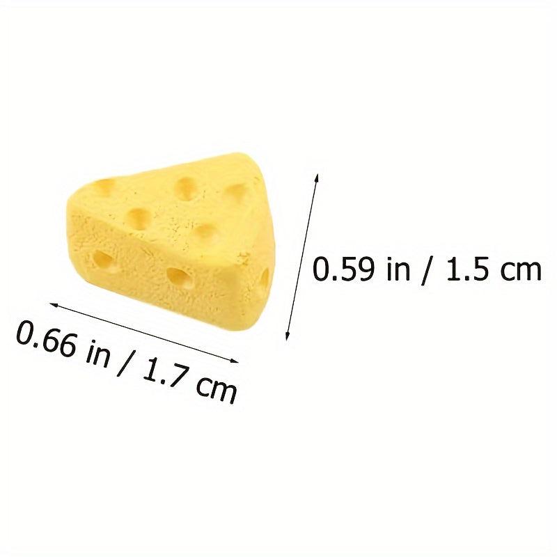 10pcs Micro Kitchen Food Cheese Model Simulation Triangle Cake Food Statue
