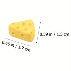 10pcs Micro Kitchen Food Cheese Model Simulation Triangle Cake Food Statue