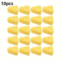 10pcs Micro Kitchen Food Cheese Model Simulation Triangle Cake Food Statue