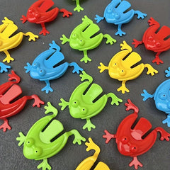 3PCS Frog Jumping Leap Frogs Toy 5.08cm Plastic Assorted Colors Kids Toys