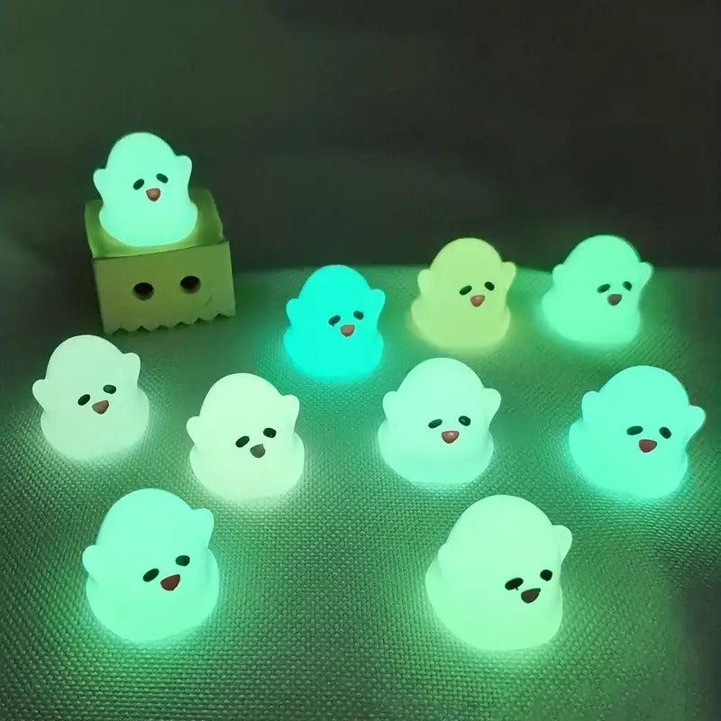 7pcs Little Ghost Micro Ornament Set Resin Accessories Random