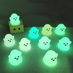 7pcs Little Ghost Micro Ornament Set Resin Accessories Random