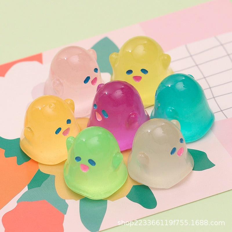 7pcs Little Ghost Micro Ornament Set Resin Accessories Random
