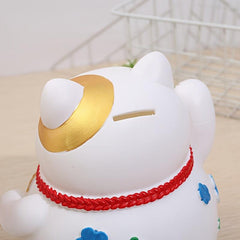 Enamel Anti-fall Lucky Cat Piggy Bank Large Capacity Savings Decoration