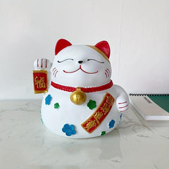 Enamel Anti-fall Lucky Cat Piggy Bank Large Capacity Savings Decoration