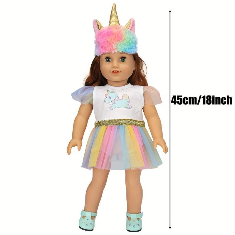 Unicorn Doll Clothes Costume Accessories Birthday Gift Christmas Gift