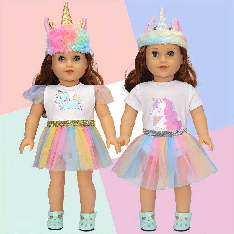 Unicorn Doll Clothes Costume Accessories Birthday Gift Christmas Gift