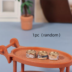 1pc Dollhouse Mini Cat Food Model Decor DIY Toy Doll House Accessories