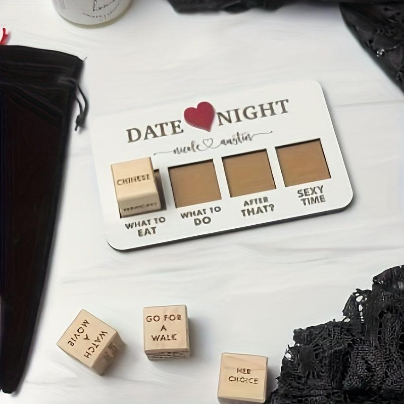 Date Night Dice For Couples - Wooden Gift Set