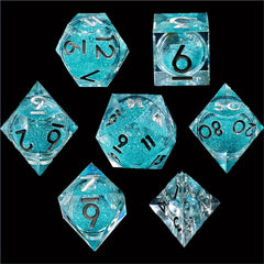 7pcs Sharp Edge Dice Set for Board Game Halloween Decoration