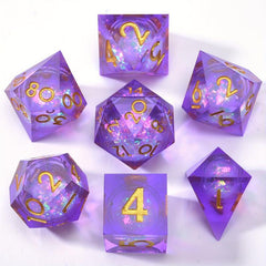 7pcs Sharp Edge Dice Set for Board Game Halloween Decoration