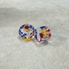 10pcs Colorful Resin Dices Set for Bar Games 14mm Transparent Chess Accessories
