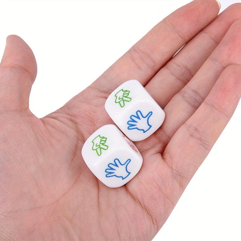 2pcs Acrylic Rock Paper Scissors Dices for Party Entertainment