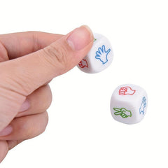 2pcs Acrylic Rock Paper Scissors Dices for Party Entertainment