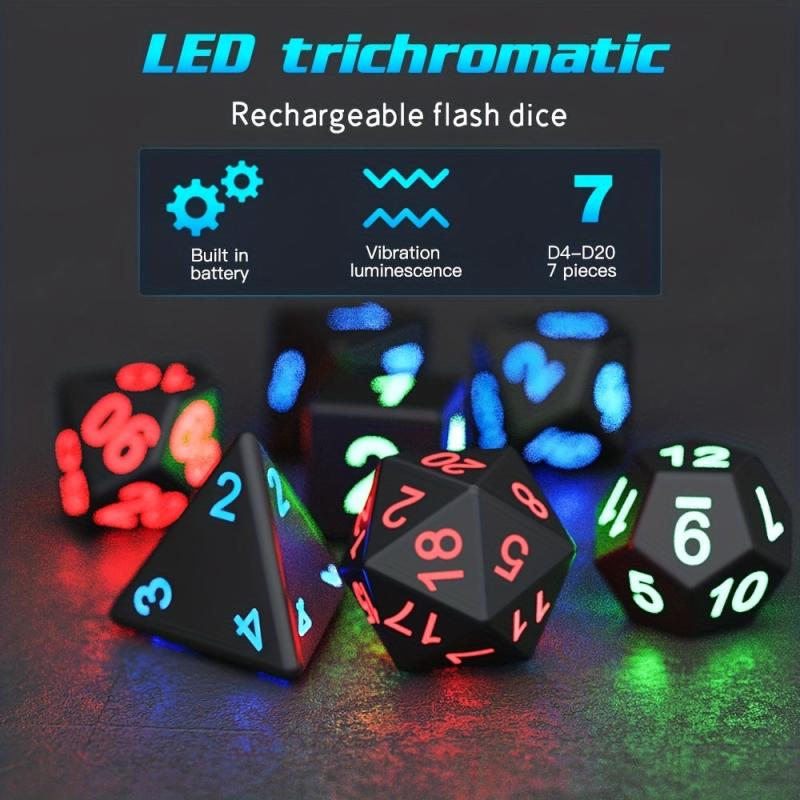 7pcs Electronic LED Dice Set