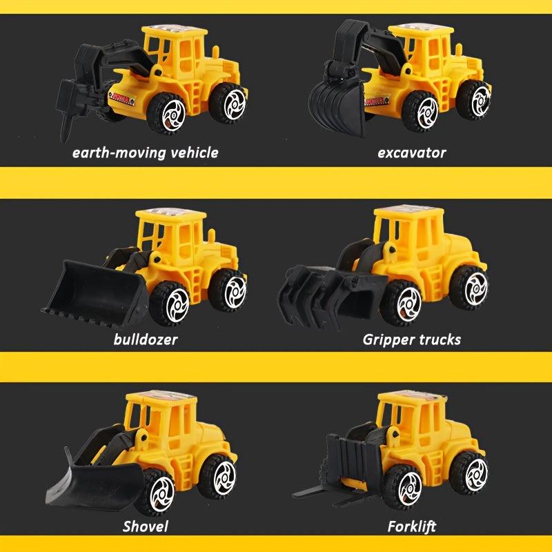 Friction Powered Construction Truck Toys Sand Excavator Bulldozer Road Roller