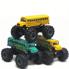 Alloy School Bus Pull Back Model Toy Bus Car