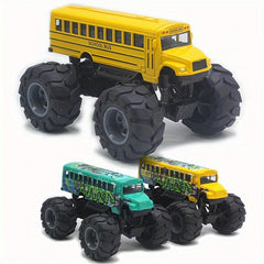 Alloy School Bus Pull Back Model Toy Bus Car