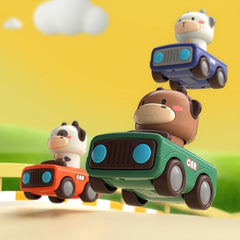 Children Press Animal Toy Car Fun Cartoon Press Glide Anti-fall