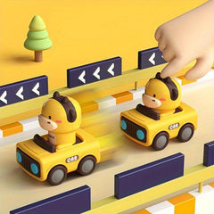 Children Press Animal Toy Car Fun Cartoon Press Glide Anti-fall