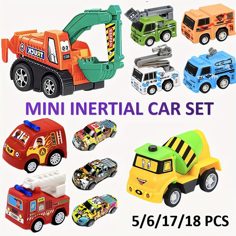 Inertial Vehicle Model Sets Pull back Car Sets Fire Truck Sports Car Toys