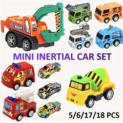 Inertial Vehicle Model Sets Pull back Car Sets Fire Truck Sports Car Toys