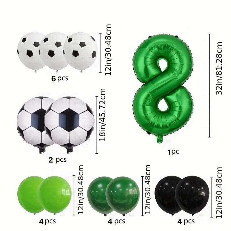 Green Football Themed Balloon Set for Unforgettable Birthday Party