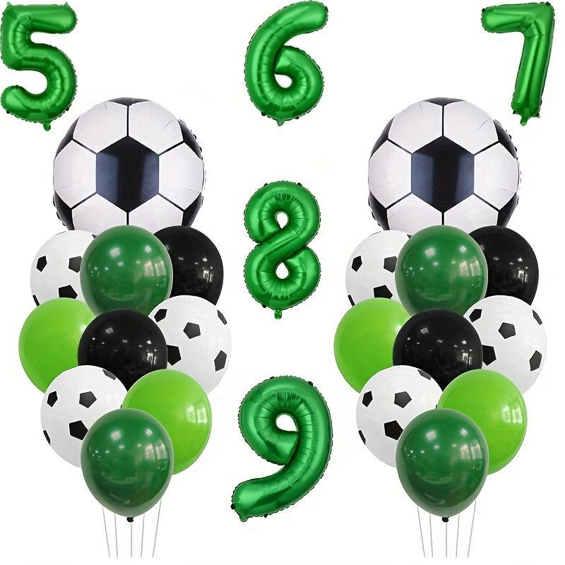 Green Football Themed Balloon Set for Unforgettable Birthday Party