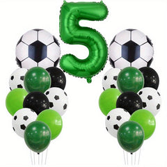 Green Football Themed Balloon Set for Unforgettable Birthday Party