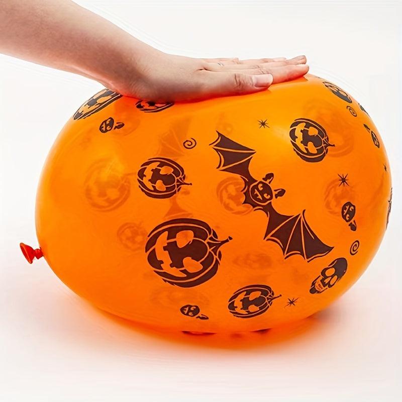 10pcs Halloween Party Balloon Dress Up Horror Decor Ghost Pumpkin Bats Balloon