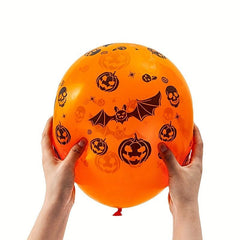 10pcs Halloween Party Balloon Dress Up Horror Decor Ghost Pumpkin Bats Balloon