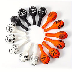 10pcs Halloween Party Balloon Dress Up Horror Decor Ghost Pumpkin Bats Balloon