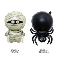 2pcs Mummy Balloons Spider Balloons Halloween Foil Mylar Balloon