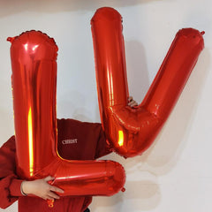 6 Cm Red Letter A Balloons Foil Mylar Big Balloons for Party Supplies