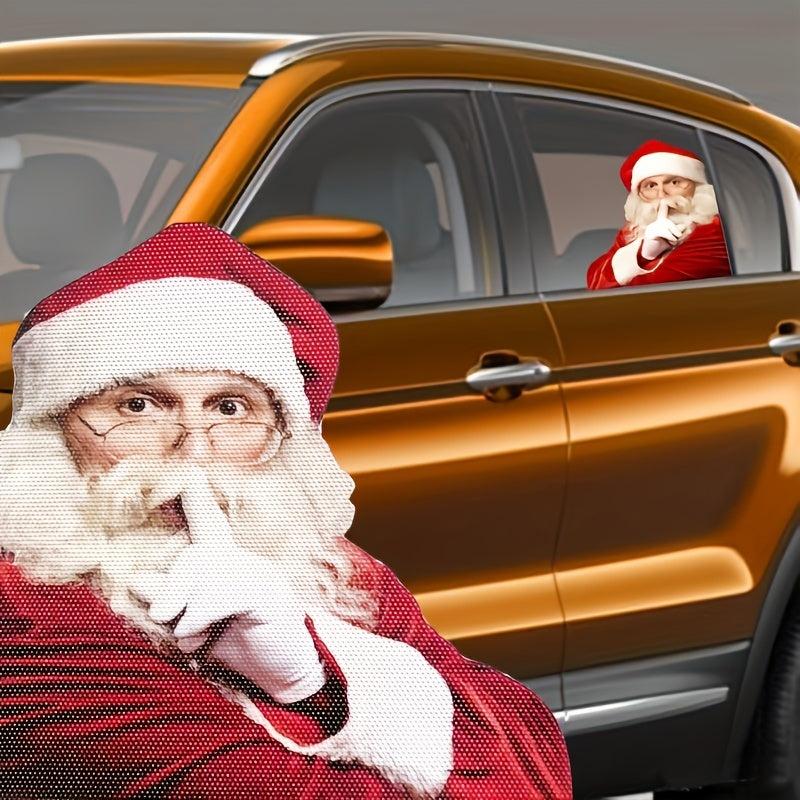 Christmas Car Rear Window Sticker PVC Santa Claus Car Decal